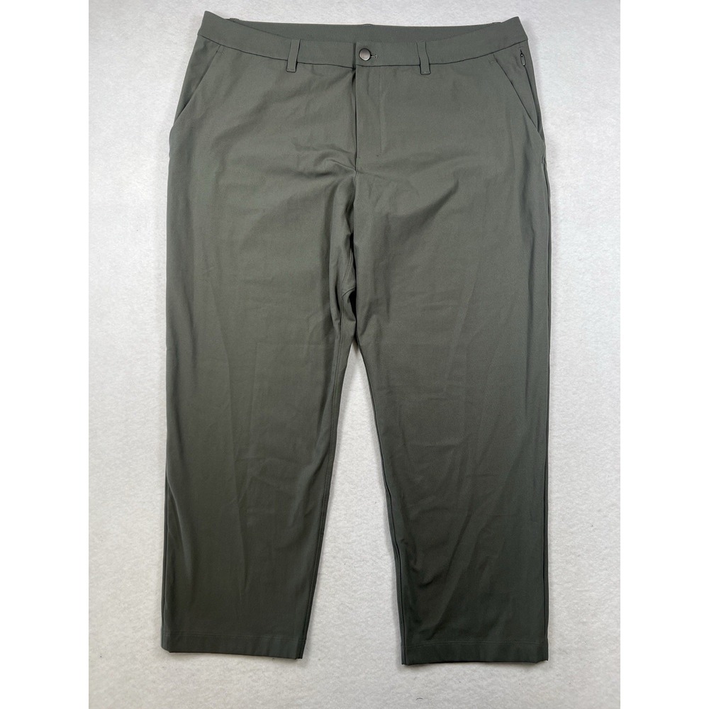 Lululemon ABC Classic-Fit‎ Pant Mens 38 Dark Forest Warpstreme Stretch EUC